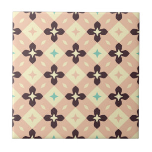 Nahtloses geometrisches Blumenmuster Fliese