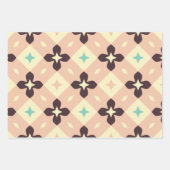 Nahtloses geometrisches Blumenmuster Geschenkpapier Set (Vorderseite 3)