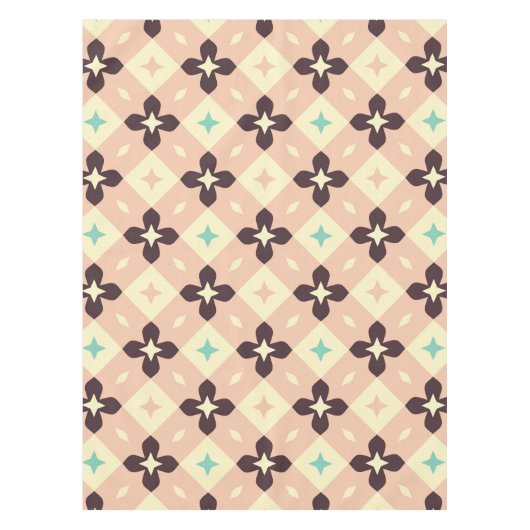 Nahtloses geometrisches Blumenmuster Tischdecke (Vorderseite)