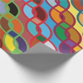 Nahtloses geometrisches mehrfarbiges Kettenmuster Geschenkpapier (Ecke)