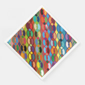 Nahtloses geometrisches mehrfarbiges Kettenmuster Serviette (Ecke)