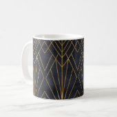 Nahtloses geometrisches Muster auf Papiertextur. A Kaffeetasse (Vorderseite Links)