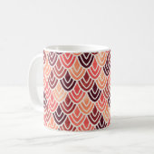 Nahtloses geometrisches Muster auf Papiertextur Kaffeetasse (Vorderseite Links)