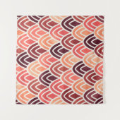 Nahtloses geometrisches Muster auf Papiertextur Wandteppich (Vorderseite (Horizontal))