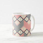 Nahtloses geometrisches Muster der horizontalen Zi Kaffeetasse (VorderseiteRechts)