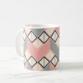 Nahtloses geometrisches Muster der horizontalen Zi Kaffeetasse (Vorderseite Links)
