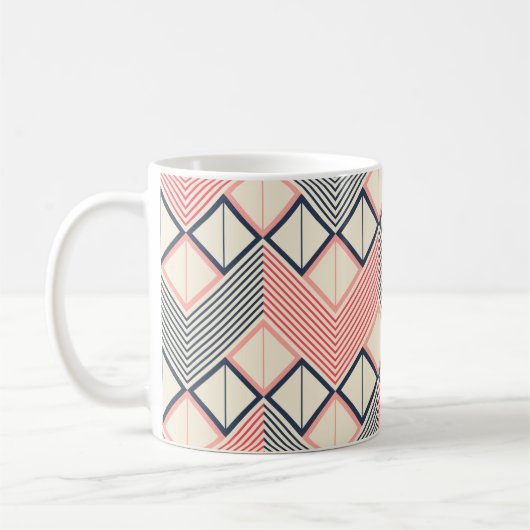 Nahtloses geometrisches Muster der horizontalen Zi Kaffeetasse (Links)
