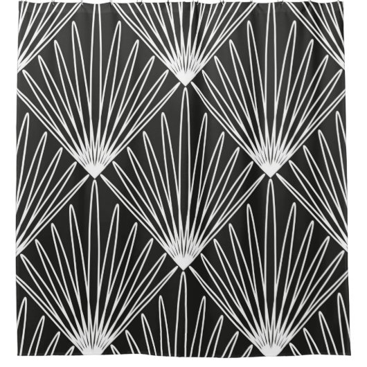 Nahtloses geometrisches Muster Duschvorhang (Vorderseite)