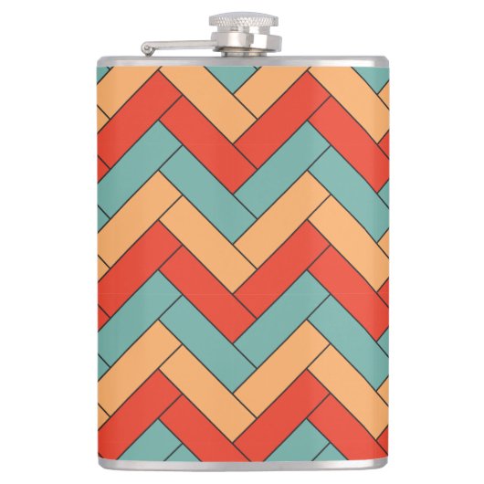 Nahtloses geometrisches Muster Flachmann (Vorderseite)