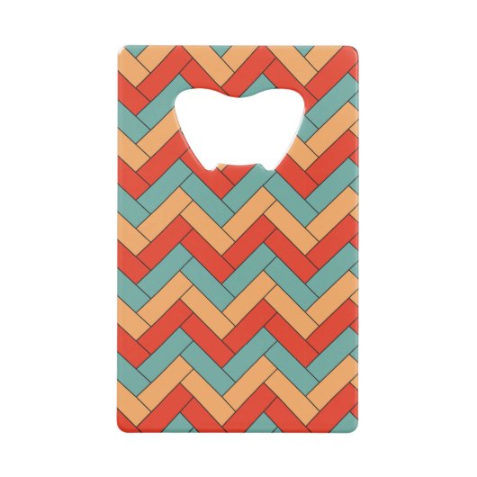 Nahtloses geometrisches Muster Geldbeutel Flaschenöffner (Vorderseite)