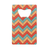 Nahtloses geometrisches Muster Geldbeutel Flaschenöffner (Rückseite)