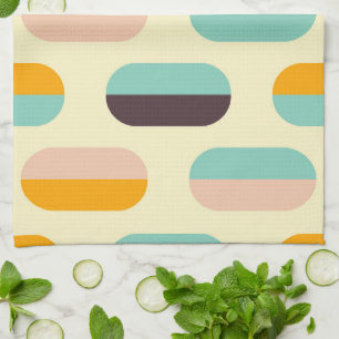 Nahtloses geometrisches Muster im Retro-Stil Geschirrtuch