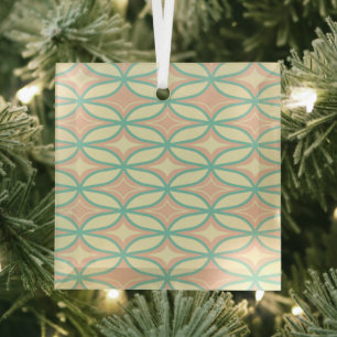 Nahtloses geometrisches Muster in Diamantformen Ornament Aus Glas