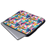 Nahtloses geometrisches Muster in modernem abstrak Laptopschutzhülle (Vorne Knopf)