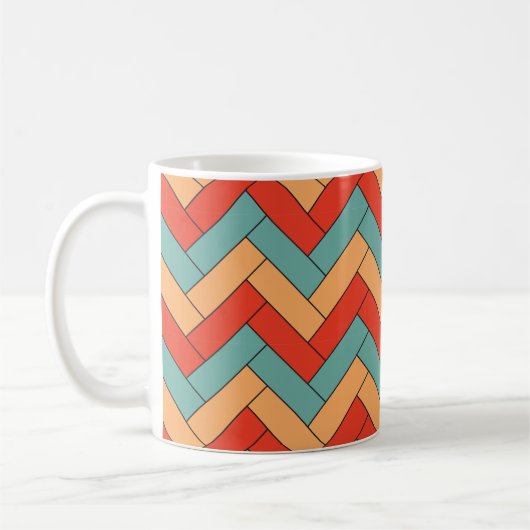 Nahtloses geometrisches Muster Kaffeetasse (Links)