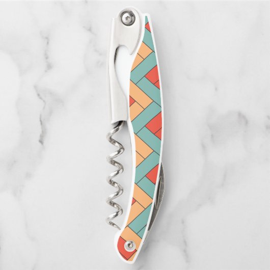 Nahtloses geometrisches Muster Kellnermesser (Vorderseite)