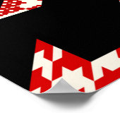 Nahtloses geometrisches Muster. Klassischer Hunden Poster (Ecke)