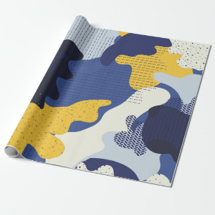 Nahtloses geometrisches Muster mit abstrakter Tarn Geschenkpapier