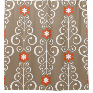 Nahtloses geometrisches Muster mit Blume Duschvorhang