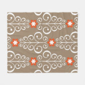 Nahtloses geometrisches Muster mit Blume Fleecedecke (Vorderseite (Horizontal))