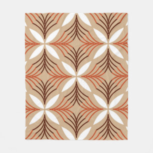 Nahtloses geometrisches Muster mit Blume Fleecedecke
