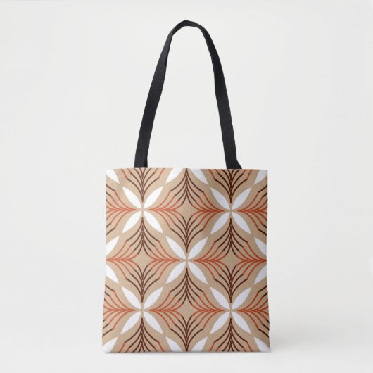 Nahtloses geometrisches Muster mit Blume Tasche (Vorderseite)