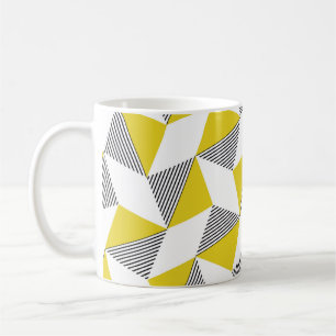Nahtloses geometrisches Muster mit Dreiecken, rhom Kaffeetasse