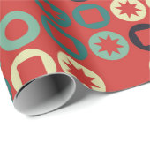 Nahtloses geometrisches Muster mit farbigen Elemen Geschenkpapier (Rolleneckpunkt)