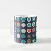 Nahtloses geometrisches Muster mit farbigen Elemen Kaffeetasse (Vorderseite Links)