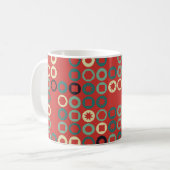 Nahtloses geometrisches Muster mit farbigen Elemen Kaffeetasse (Vorderseite Links)