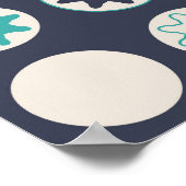 Nahtloses geometrisches Muster mit farbigen Elemen Poster (Ecke)
