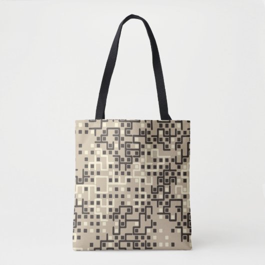 Nahtloses geometrisches Muster mit farbigen Elemen Tasche (Vorderseite)