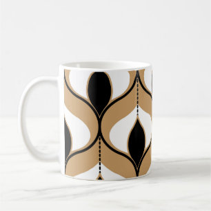 Nahtloses geometrisches Muster mit gewellten Linie Kaffeetasse