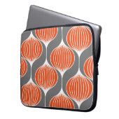 Nahtloses geometrisches Muster mit gewellten Linie Laptopschutzhülle (Vorderseite Links)