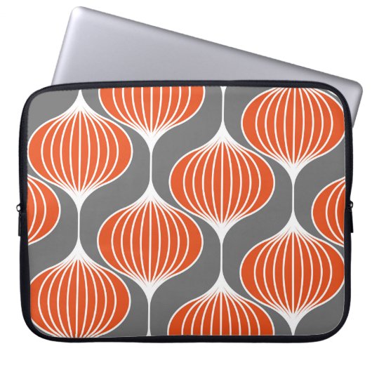 Nahtloses geometrisches Muster mit gewellten Linie Laptopschutzhülle (Vorderseite)