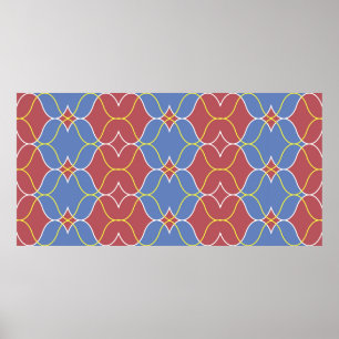 Nahtloses geometrisches Muster mit gewellten Linie Poster