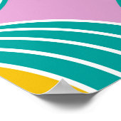 Nahtloses geometrisches Muster mit gewellten Linie Poster (Ecke)