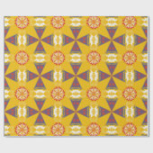 Nahtloses geometrisches Muster mit Orange, Blau Geschenkpapier (Flach)