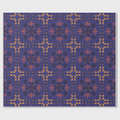 Nahtloses geometrisches Muster mit Orange und Rot  Geschenkpapier (Flach)