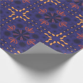Nahtloses geometrisches Muster mit Orange und Rot  Geschenkpapier (Ecke)