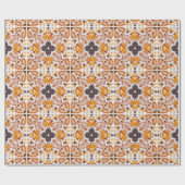 Nahtloses geometrisches Muster mit orangefarbenem  Geschenkpapier (Flach)