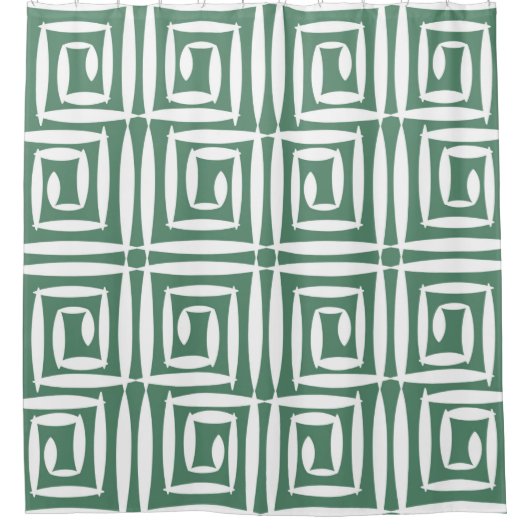 Nahtloses geometrisches Muster mit Polygone Duschvorhang (Vorderseite)