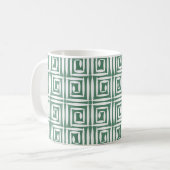 Nahtloses geometrisches Muster mit Polygone Kaffeetasse (Vorderseite Links)