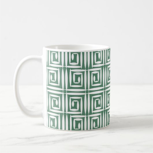 Nahtloses geometrisches Muster mit Polygone Kaffeetasse (Links)