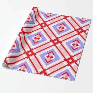 Nahtloses geometrisches Muster mit Quadraten Geschenkpapier