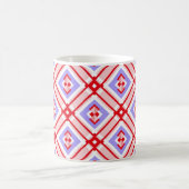 Nahtloses geometrisches Muster mit Quadraten Kaffeetasse (Mittel)