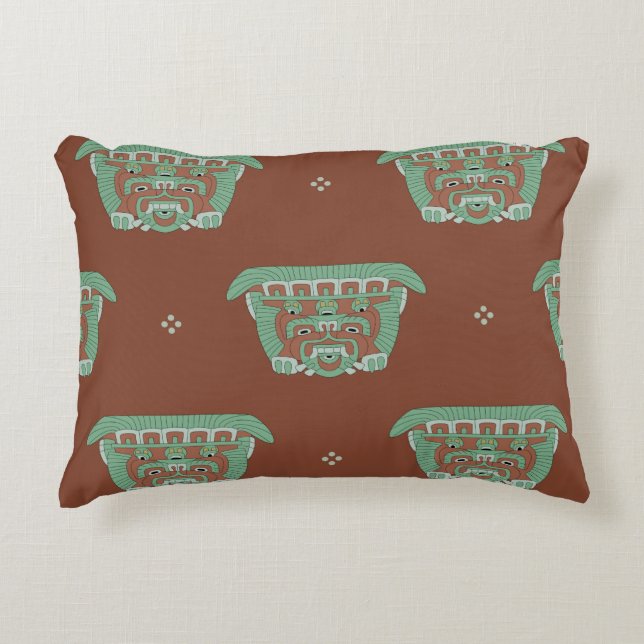 Nahtloses geometrisches Muster mit Stammesmotiven. Dekokissen (Vorderseite)