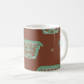 Nahtloses geometrisches Muster mit Stammesmotiven. Kaffeetasse (VorderseiteRechts)