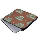 Nahtloses geometrisches Muster mit Stammesmotiven. Laptopschutzhülle (Vorne Knopf)