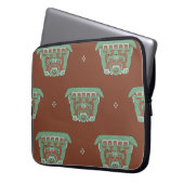 Nahtloses geometrisches Muster mit Stammesmotiven. Laptopschutzhülle (Vorderseite Links)